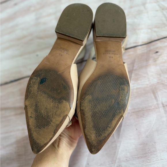 Cole Haan Women's Menlo Skimmer Brush Leather Slingback Flats W22640 Size 8b - Picture 6 of 10